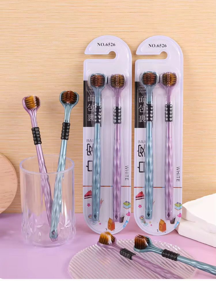 Three-Sided Toothbrush (Pair)